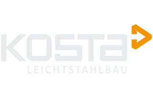 Kosta Leichtstahlbau Niederwaldkirchen Logo negativ