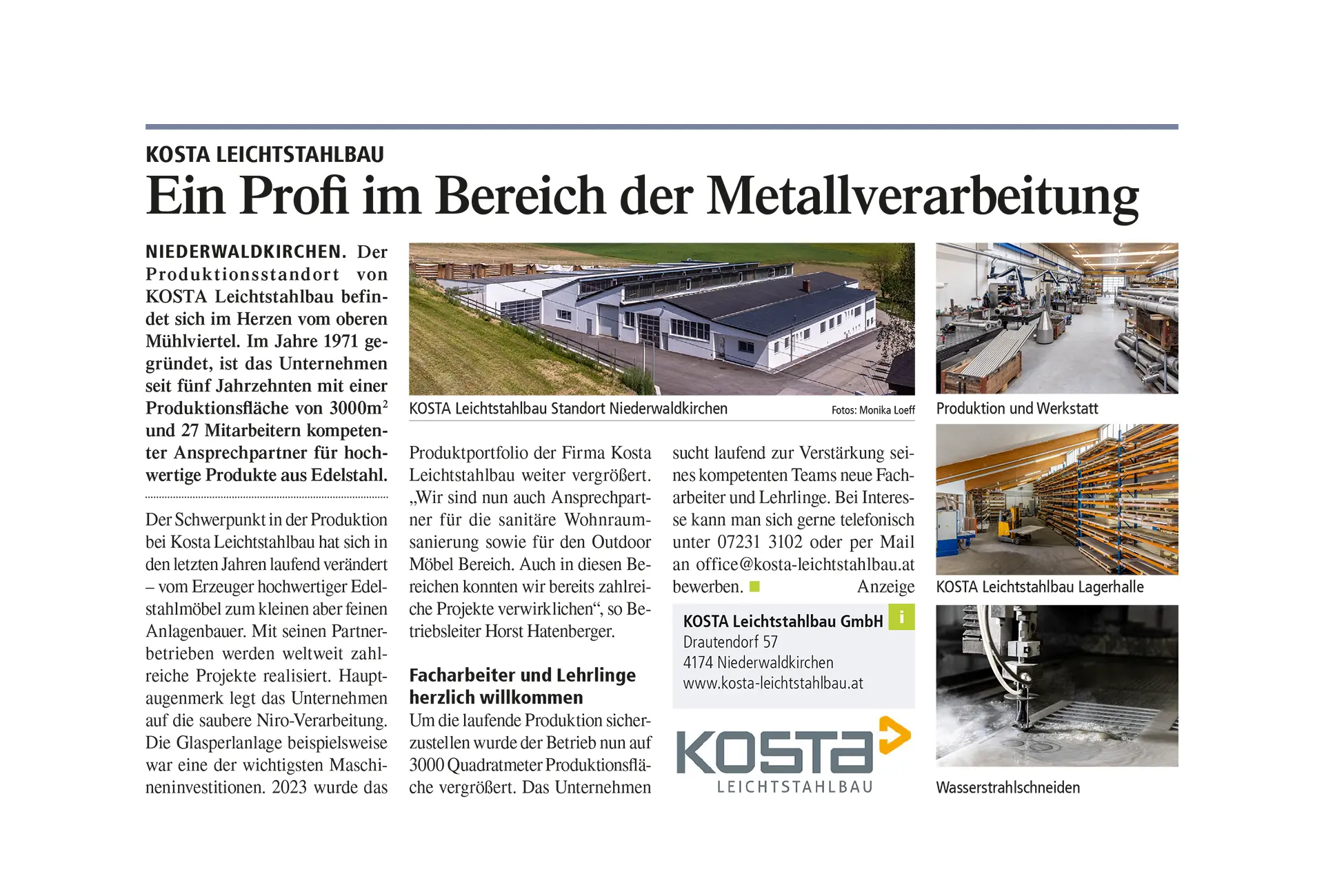 KOSTA-Leichstahlbau-Profi